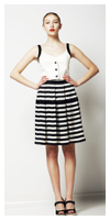 Women Striped A-line Skirt
