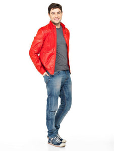 Ico Star Full Sleeve Solid Men's Red Jacket